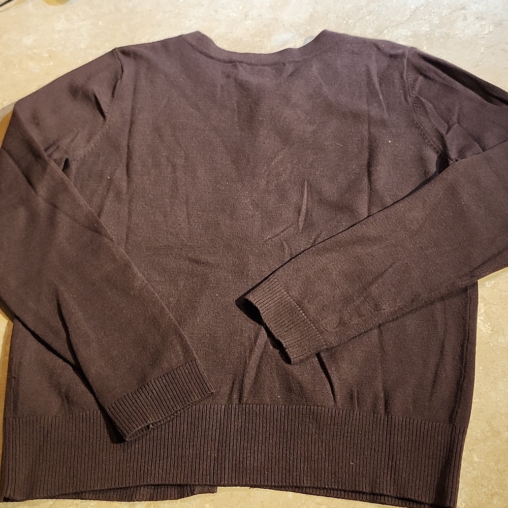 Christine Alexander Brown Tank Top And Cardigan Sweater Set M - Picture 6 of 6